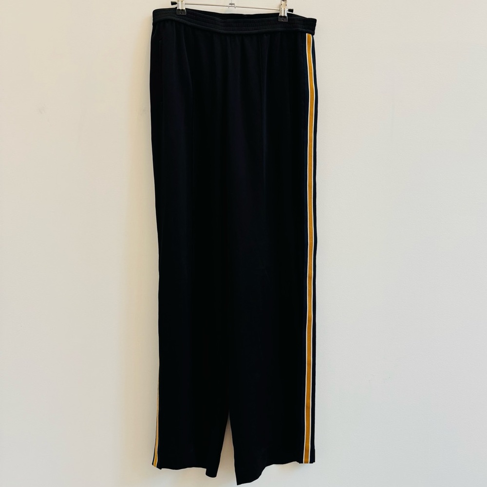 BCBG Black Pants with Yellow Stripe
